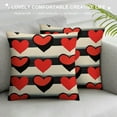 thumbnail image 3 of Nawypu  Hello Valentine's Day Red Heart Decorative Throw Pillow Covers, Love Forever Black White Stripes Arrow Porch Outdoor Home Decor, Anniversary Wedding Farmhouse Couch Cushion Case, 3 of 5