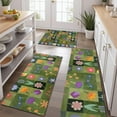 thumbnail image 2 of Pioneer Flower Floral Print Pattern Kitchen Rugs Sets Of 3,Kitchen Runner Rugs Non Skid Washable,Decorative Kitchen Floor Mats for Kitchen,Sink,Laundry,17"x30"+ 17"x47" + 17"x59", 2 of 6