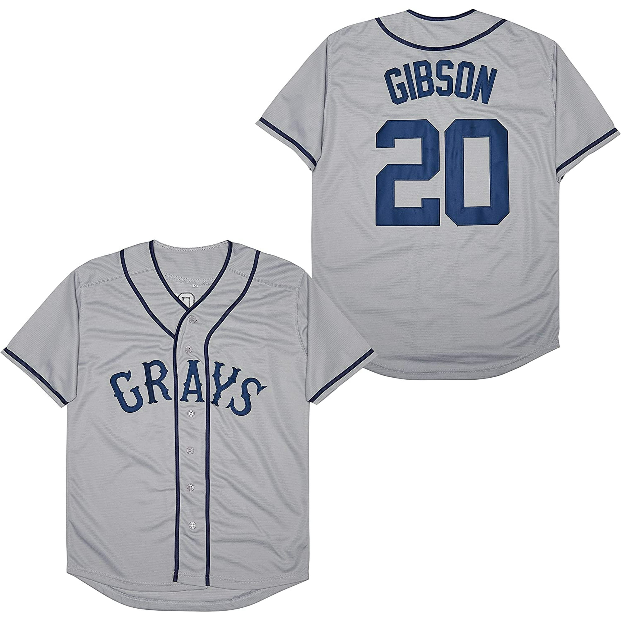  Mens #20 Josh Gibson Jerseys Grays Baseball Jersey