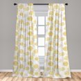 thumbnail image 4 of Ambesonne Victorian Curtains, Surreal Flower Drawings, Pair of 28"x63", Pastel Yellow and Mustard, 4 of 4
