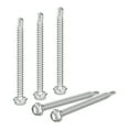 thumbnail image 1 of Uxcell 50 Paquete #8 x 2" Tornillos autorroscantes, Tornillos autoperforantes de acero inoxidable 410 para metal, Cabeza de arandela hexagonal para chapa metálica, 1 of 5