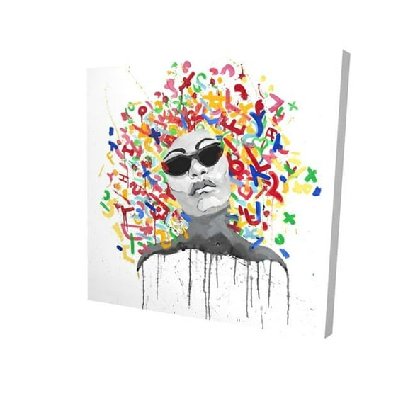 Begin Home Decor 2080-1616-PO3 16 x 16 in. Woman Street Art Pop-Print on Canvas