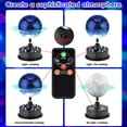 thumbnail image 2 of Rotating 5in Disco Ball Party Lights with Remote, 6-12RPM Adjustable Disco Ball,18 LEDs DJ Light,Hanging and Table 2 Use,1 x Projection rotator 1 x Remote control 1 x Power cable 1 x Mirror ball, 2 of 8