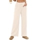 thumbnail image 4 of Amzcrzy Pantalones Mujer A Rayas Informales Cintura Alta Cordón Elástico Tipo Bóxer Cómodos Holgados Anchos Con Bolsillos Tallas S-2XL Beige, 4 of 8