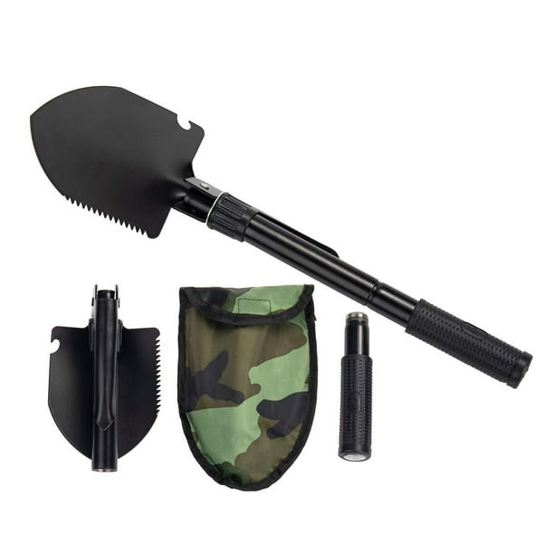 Pala plegable Jipemtra Military Camping Survival Gear, color negro