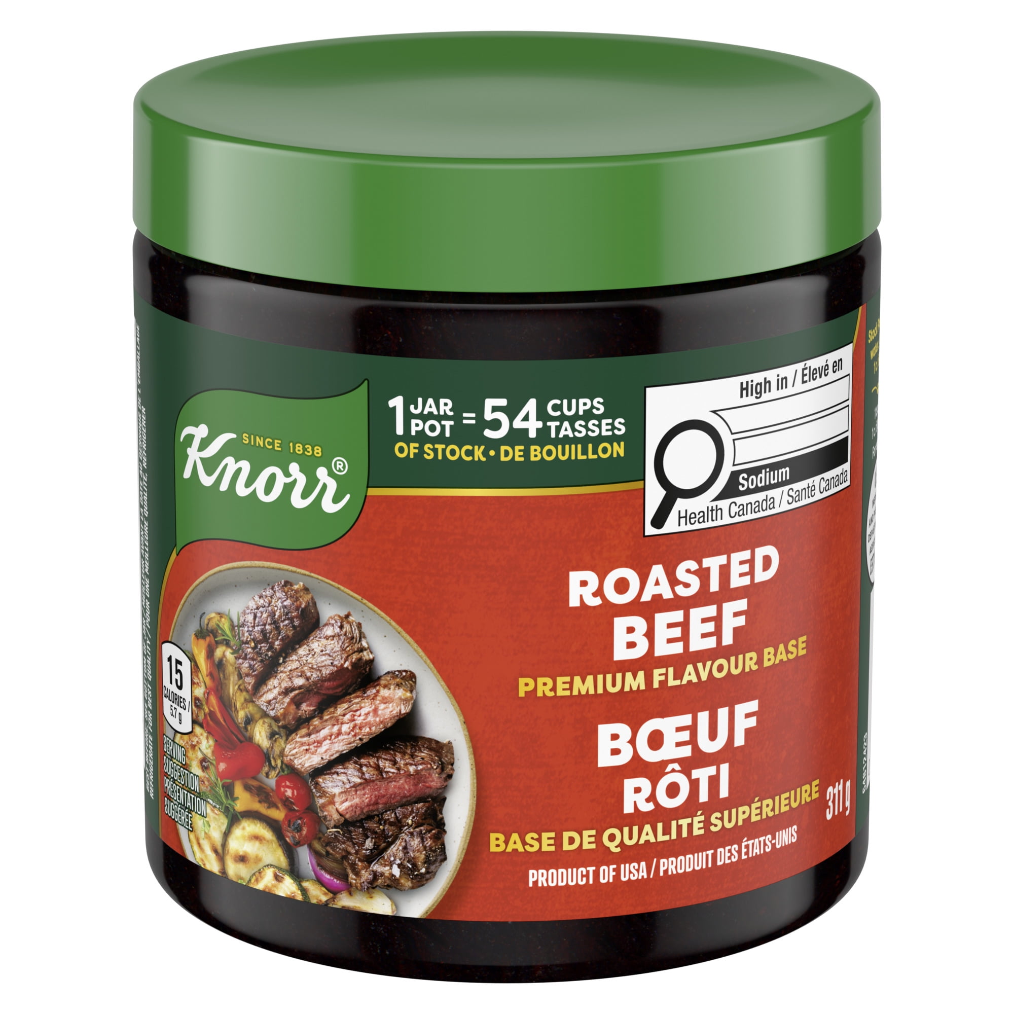 Knorr Premium Roasted Beef Flavour Bouillon Base Paste – 311g | Versatile & Easy to Use, KNORR ROASTED BEEF FLAVOUR BASE
