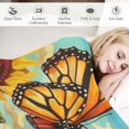 thumbnail image 3 of BCIIG Butterfly Sunflower Blanket Gifts for Grils Women Sunshine Floral Flannel Throw Blankets for Home Couch Bed Sofa Soft Fuzzy Lightweight Decor All Season   50x60in, 3 of 6