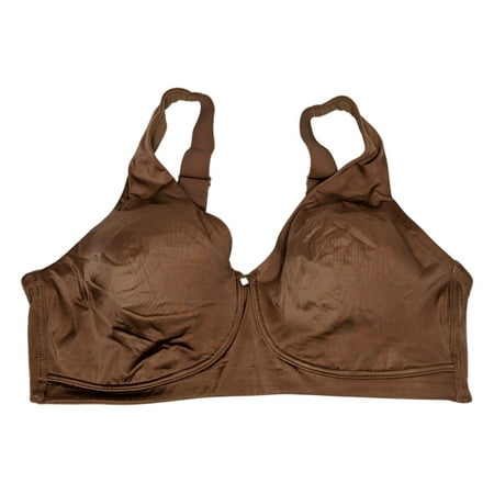 

Breezies Sz 38C Satin Shine Unlined Wirefree Support Bra Beige A506563 Regular Size