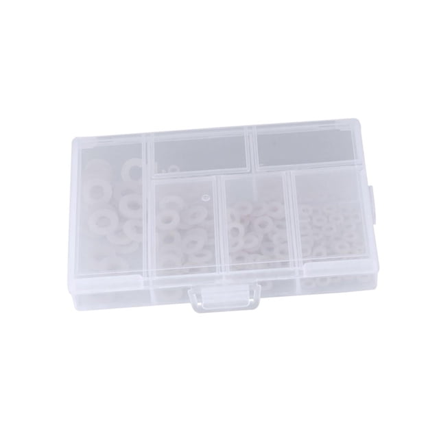 350 Pcs Anneau de Joint Entretoise Plate Joints Rondelle Type à Vis/boulon Connexion Rondelle Combinaison M2.5 M5 M8 Rondelle.5 Rondelles Outil Crochet de Ceinture Nylon Joint Rondelle en Nylon Blanc