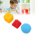 thumbnail image 1 of Baby Textured Multi Sensory Toy, Kids Textured Sensory Ball 3pcs Squeezing  For Daily Play, 1 of 8