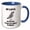 Blue/White, variant on 3drose, in Love with My African Grey Parrot Cute Card with Parrot, 11oz Magic Transforming Mug