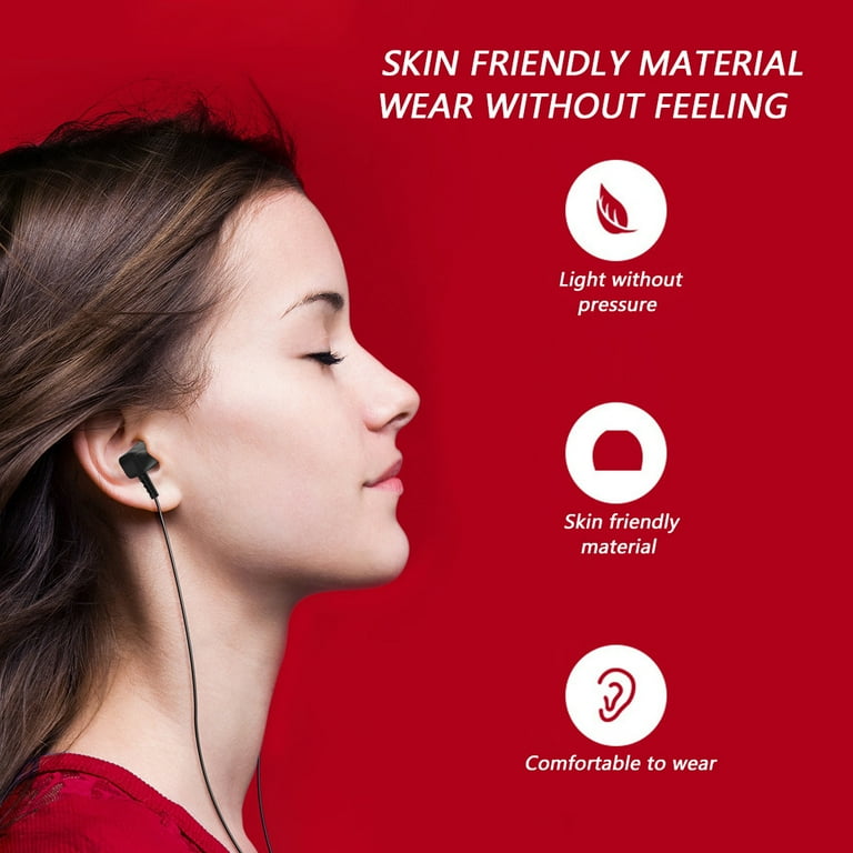 Headphones without Microphone Long Cord Earphones In Ear Headphones With Microphone 3.5mm Wired Earbuds For Ios And Android Smartphones Laptops Mp3