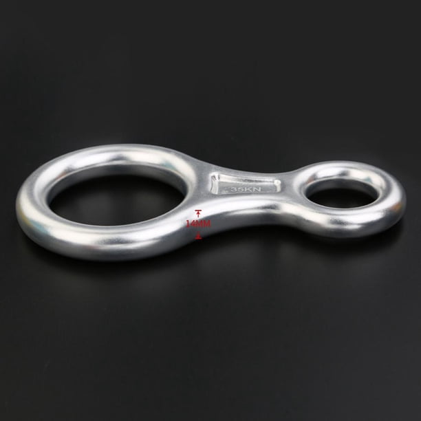 Figura 8 Anillo de descenso de escalada Equipo de montañismo al aire libre Plata Sywqhk Para Estrenar