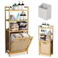 thumbnail image 1 of Cesta de Lavandería, Cesto Para Ropa Sucia con 3 Niveles de Almacenamiento, Muévete Fácilmente, Bote de ropa Sucia con Bolsa Extraíble, Para Lavadero, Baño y Dormitorio, 119 * 50 * 30CM, 1 of 9