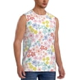thumbnail image 2 of Fotbe Retro Floral Men's Camiseta sin Mangas Estampada para Hombres, Playera Casual para Gimnasio, Entrenamiento, Playa-Medium, 2 of 7