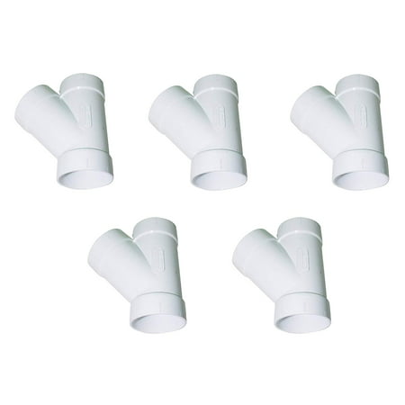 Central Vacuum Cleaner Sweep Y WYE (5-Pack) 3 Way Connector ZVac Fittings For All Central Vacuum Systems Including: Electrolux Eureka Hayden Honeywell MD By