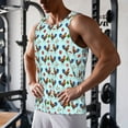 thumbnail image 5 of Daiia Roosters And Plants Printed Men's Quick Dry Fit Muscle Tank Top Slim-Fit Tank Workout Tank Top Lightweight Sports Tank Top-4X-Large, 5 of 7