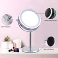 thumbnail image 1 of 7-Inch Rechargeable LED Lighted Tabletop Makeup Mirror with Dual-Sided 10x Magnification & Adjustable Brightness – Perfect for Precision Makeup Application, Ideal Gift for Birthdays, Weddings &, 1 of 5