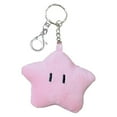 thumbnail image 1 of Star Keychain Bag Accessories Adorable Cartoon Star Plush Keychain Colorful Hanging Doll Pendant for Backpacks Couples Soft, 1 of 5