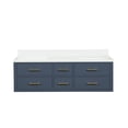thumbnail image 2 of 60 In. W X 22 D Blue Double Bath Vanity, Quartz Top, Faucet, Mirrors, Dependable 28 Modern Design, 2 of 4