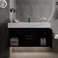 thumbnail image 2 of LHYY 39.4" Wall-Mounted Bathroom Vanity with Sink,Waterproof Plywood Cabinet,Ceramic Undermount Basin, 2 of 12