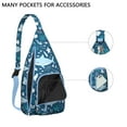 thumbnail image 2 of Marine Biologist Inspired Chest Bag&nbsp;- Scientific Shark & Dolphin Illustrations, 2 of 4