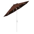 thumbnail image 2 of Parasol de Marché en Aluminium 7,5 Pieds Inclinaison Push Blanc Mat/sunbrella/marron Baie, 2 of 2