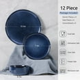 thumbnail image 5 of Onader 12 Piece Stoneware Dinnerware Sets, Plates and Bowls Dish Set for 4, Speckled Kitchen Dining Plates and Bowls, Dishwasher & Microwave Safe - Starry Sky Blue, 5 of 9