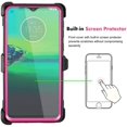 thumbnail image 2 of Mignova for Motorola G8 Case,[Built-in Screen Protector][Kickstand] Heavy Duty Rugged PC Back &Soft TPU Inner Armor Swivel Belt Clip Holster Protective Case for Motorola G8 6.4 Inch(Pink), 2 of 6