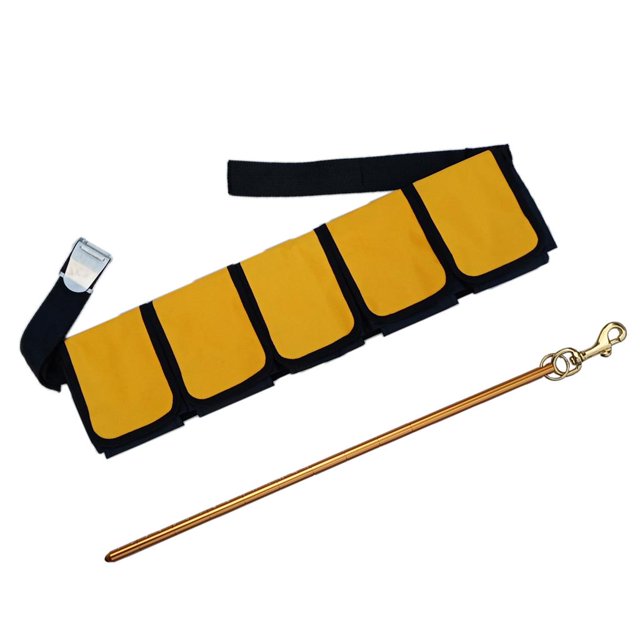 Palillo para Cosquillas de Langosta con Clip de Perno a Presión Agitador Subacuático Generador de Ruido y Cinturón de Peso con Bolsillo para Buceo Baoblaze