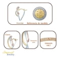 thumbnail image 2 of Arete Arracada Torsida De Oro De 10 Quilates Imperial Jewelry Tres Colores, 2 of 3