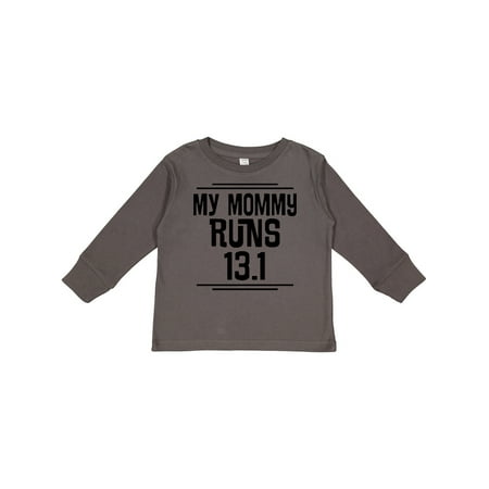 

Inktastic Mommy Runs Half Marathon Gift Toddler Boy or Toddler Girl Long Sleeve T-Shirt