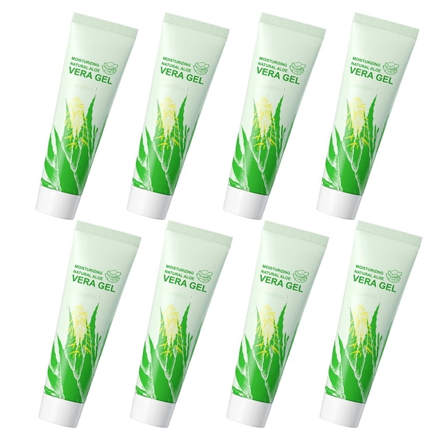8 geles de aloe vera para rostro y cuerpo hidratantes, tamaño de viaje, gel de aloe vera puro, hidratante facial para todo tipo de piel, no pegajoso, de larga duración, refrescante, hidratante, gel de