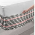 thumbnail image 2 of Abstract Bed Skirt, Hand Drawn Short Vertical Lines Retro Horizontal Stripes Hipster Doodle, Elastic Bedskirt Dust Ruffle Wrap Around for Bedding Decor, 4 Sizes, Black Coral White, by Ambesonne, 2 of 2
