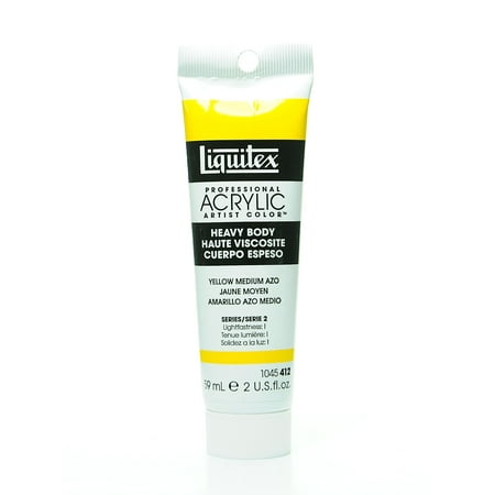 UPC: 0804551870521 | Heavy Body Professional Artist Acrylic Colors yellow medium azo 2 oz. (pack of 2)