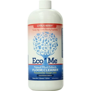 Eco-me Natural, Plant-Based Concentrated Multi-Surface and Floor Cleaner, Clear, 31.99 Fl.Oz, Citrus Berry