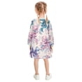 thumbnail image 6 of Colorful Bows Elegant Long-sleeved Dress A-line One-Piece Dress for 2-8 Years Casual Party 7-8Y, 6 of 7