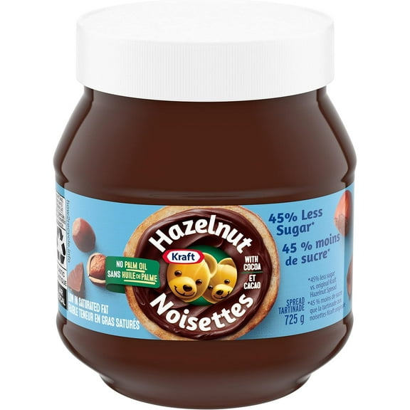 Kraft Hazelnut Spread With Cocoa And 45% Less Sugar, 725g/25.6 oz