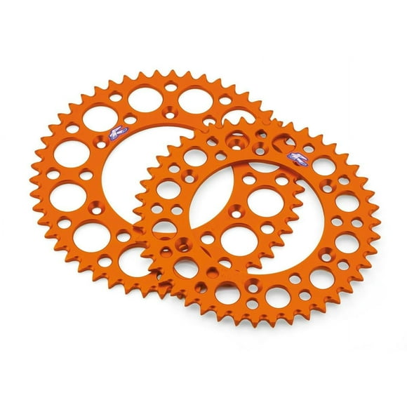 Piñón trasero KTM/Renthal Ultralight 48T naranja (125cc-500cc)