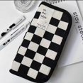 thumbnail image 1 of Large Capacity Pencil Case Simple Checkerboard Lattice Pencil Bag Stationery Student Canvas Estuche Multifuncional Lapices Gong Bohan LED, 1 of 2