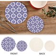 thumbnail image 4 of Talavera Ceramic Tile Table Trivets for Hot Dishes Round Trivet Mat 2PCS Kitchen Potholders Heat Resistant Pot Holder for Bowl Teapot Home Decor Gifts, 4 of 7