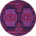 thumbnail image 1 of Ahgly Company Indoor Round Persian Purple Traditional Area Rugs, 7' Round, 1 of 4