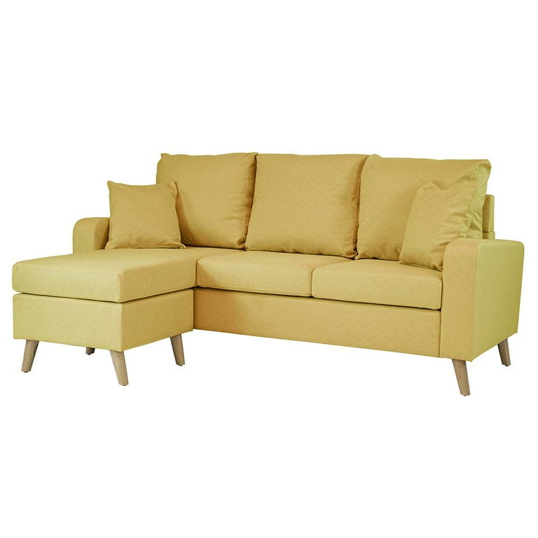 Madison mid century modern small space sectional sofa with reversible discount