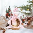 thumbnail image 2 of Christmas Candy Storage Basket, Pink Santa Claus Snowman Deer Candy Bowl, Xmas Rattan Woven Snack Container for Winter Table Desk Decor (Snowman), 2 of 6