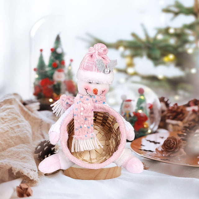 Cesta de Muñecas Navideñas, Cesta de Frutas y Dulces de Papá Noel, Suministros de Decoración, Cesta Navideña
