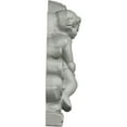 thumbnail image 3 of Ekena Millwork 28 1/2"W x 9 5/8"H x 2 3/4"P Scroll Angel Center with Scrolls, 3 of 6