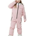 thumbnail image 3 of Baby Snowsuit 4-10Years Kids Boys Girls Waterproof Windproof Ski Suits Zipper Jackets Winter Thickened Velvet Warm Jumpsuits with Pocket, 3 of 7