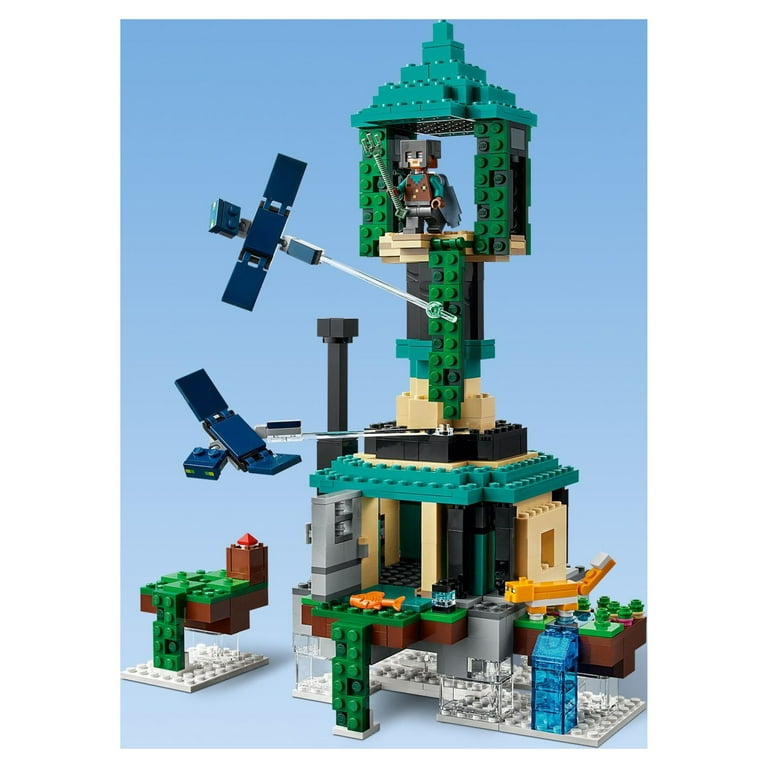  LEGO Minecraft The Sky Tower 21173 Fun Floating Islands  Building Kit Toy with a Pilot, 2 Flying Phantoms and a Cat; New 2021 (565  Pieces) : Toys & Games