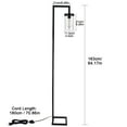 thumbnail image 5 of DingLiLighting Industrial Floor Lamp, Modern Metal Standing Lamp with Hanging Glass Shade, Rustic Farmhouse Tall Pole Reading Lighting for Living Room Bedroom Office, 8W LED E26 Bulb Included, Black, 5 of 9