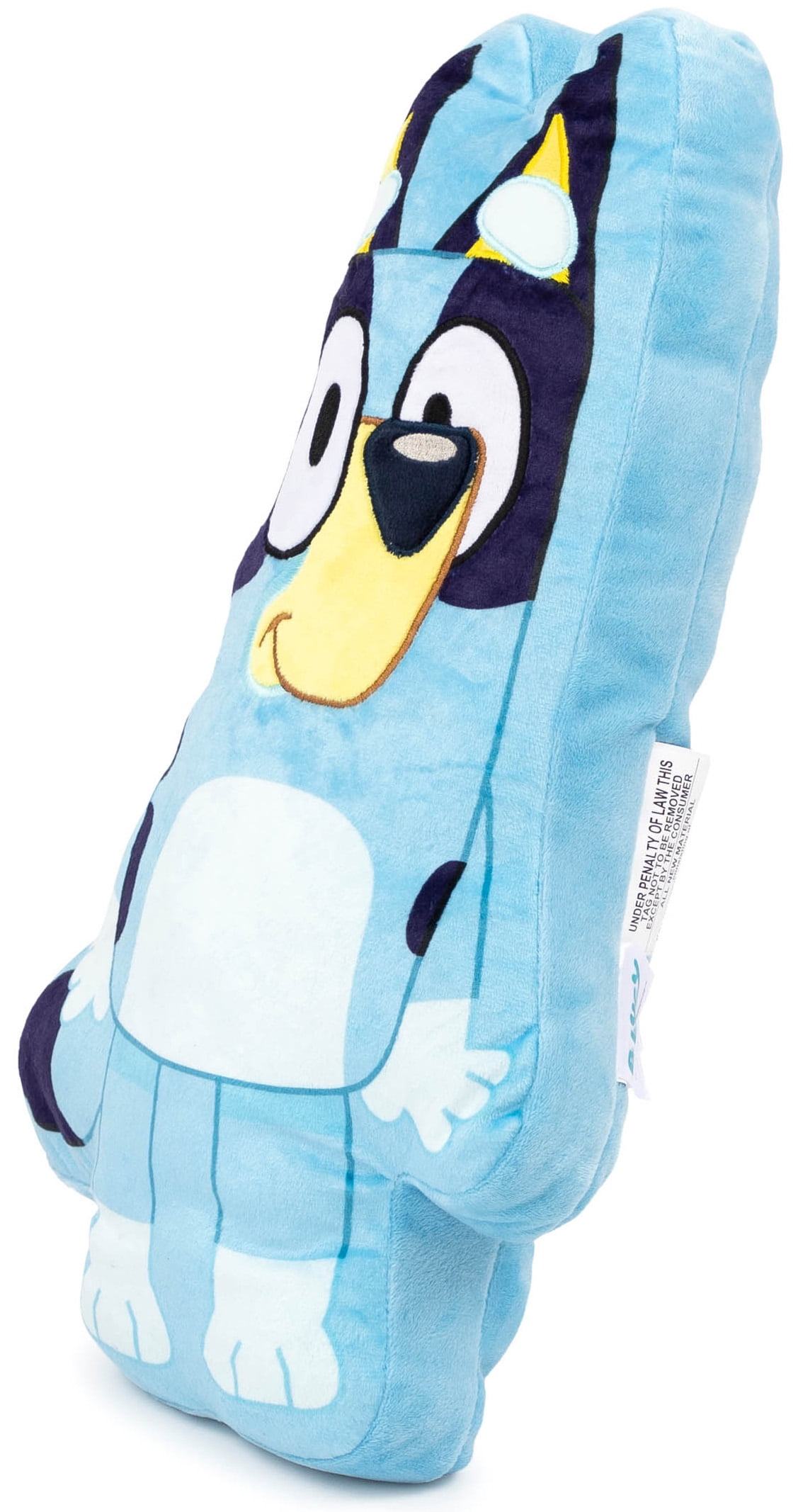 BBC Bluey Shaped Blue Pillow, 1 Pack 100% Microfiber, Kids Bedding
